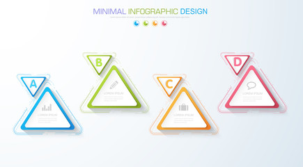 Infographic Elements with business icon on full color background circle process or steps and options workflow diagrams,vector design element eps10 illustration