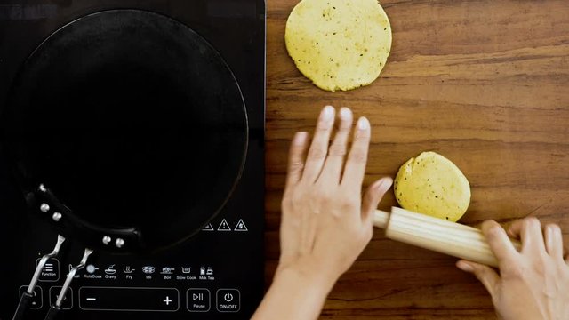 Rolling out the Rotti-Top Angle Shot