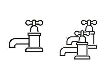 Faucet vector icon.