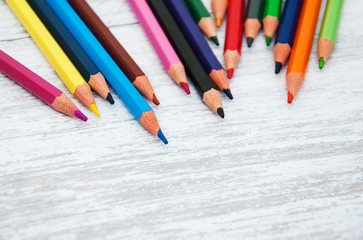 colorful school pencils