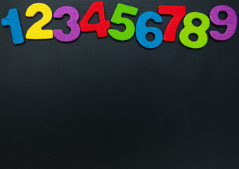 colorful wooden numbers