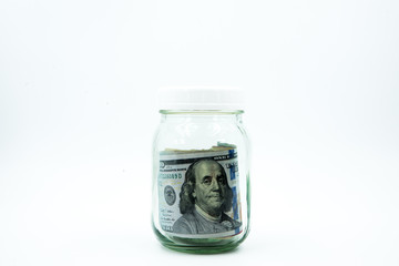 Money in a jar