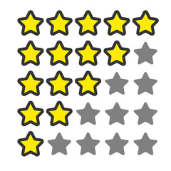 5 star rating. Vector icon for web and your other design