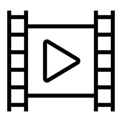 movie icon on white background