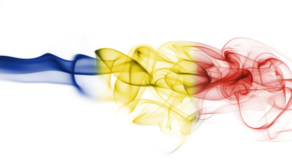 Romania national smoke flag