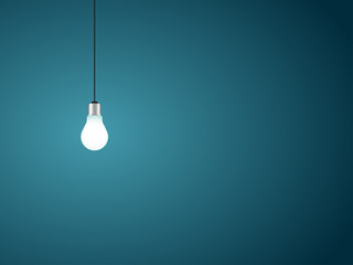 Llightbulb as symbol of idea. Vector illustration. - obrazy, fototapety, plakaty