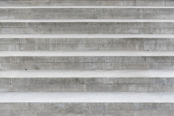 Row of the gray concrete stairs