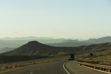 Roadtrip and blue mountains