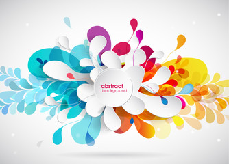 Abstract colored flower background with circles.
