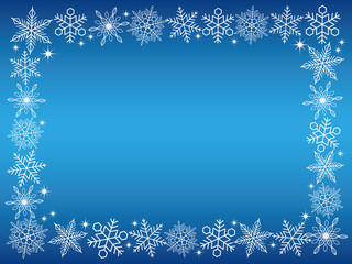 Fototapeta premium 雪の結晶のフレーム