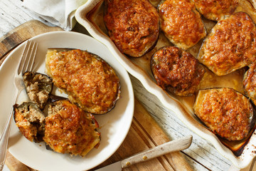 Stuffed eggplant from the oven