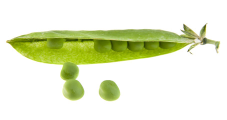 Peas isolated on white background