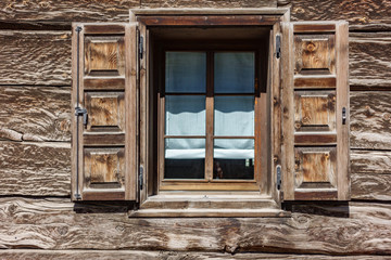 Wooden house and window detail