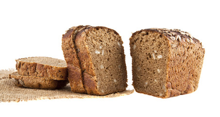 Bread isolated on white background
