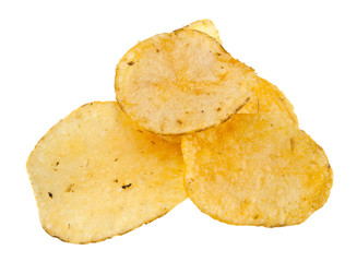 Chips isolated on white background