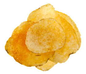 Chips isolated on white background