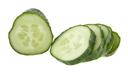 cucumber isolated on white background closeup