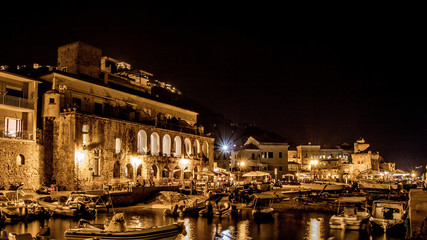 Fototapeta premium A night landscape of a sea town