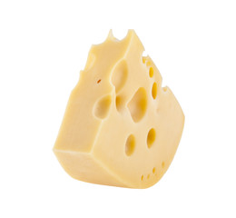 cheese isolated on white background closeup