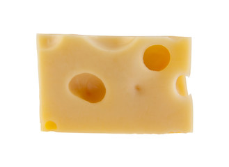 cheese isolated on white background closeup