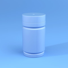 A Bottle with Blue color Theme, Minimal concept.