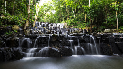 Khao Sam Lan waterfall  at Khao Sam Lan  National Park Saraburi povince , waterfall of Thailand