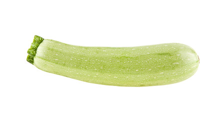 zucchini isolated on white background closeup