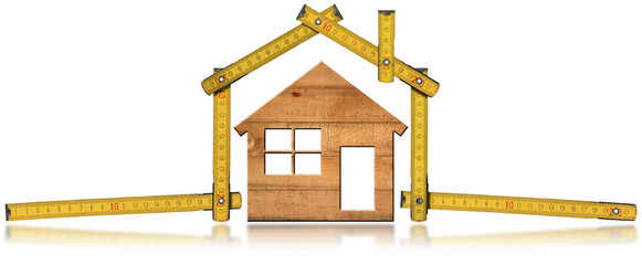 Model House and Wooden Folding Ruler