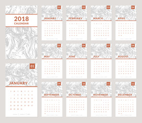 2018 calendar design.