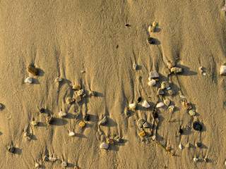 beautiful pebbles on the seashore