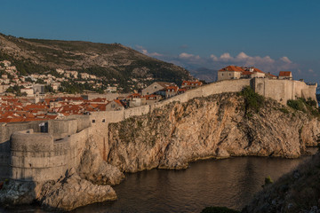Fototapeta na wymiar Old city walls of Dubrovnik Croatia