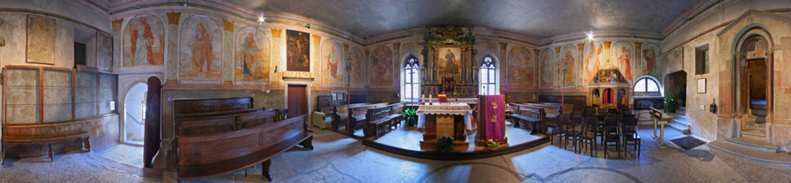 Val di Non, santuario di San Romedio, interno a 360&deg;