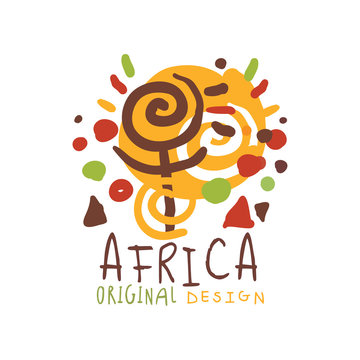 Original African Logo Of Stylized Sunshine