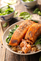 salmon teriyaki