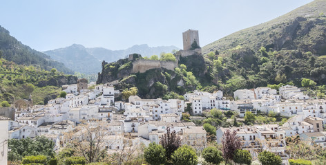 Panoramic view of Cazorla village, in the Sierra de Cazorla, Jaen, Spain