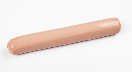 Sausage on white background. Isolated. Food.