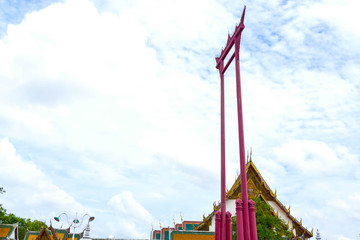 Swing pillars, wooden pillars, used to perform religious rituals in the past.