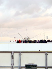 Pier at Baltic Sea against Sky in Sopot, Poland