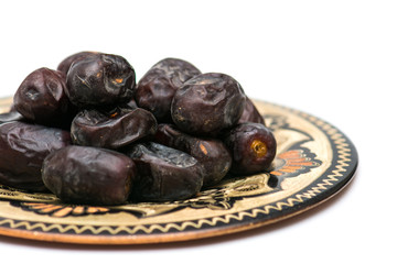 Dates on white background