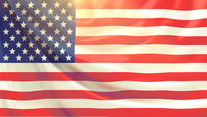 flag of United states of america 3d rendering