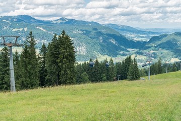 Gondel einer Seilbahn im Allgäu, Deutschland