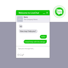 The universal live chat window