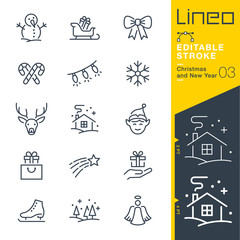 Lineo Editable Stroke - Christmas and New Year line icons
Vector Icons - Adjust stroke weight - Expand to any size - Change to any colour