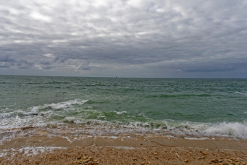 Paysage mer ciel orageux