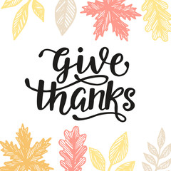 Give Thanks. Thanksgiving Day poster
