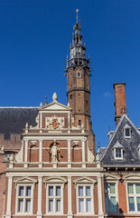 Fototapeta na wymiar Facade of the historic town hall of Haarlem