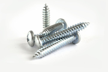 Screws on white