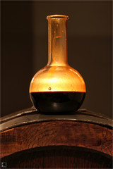 Balsamic vinegar of Modena, Italy, glass bottle containing special sweetening Modena