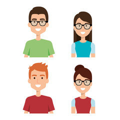 woman and man characters