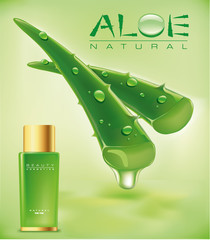 Aloe vera cosmetics background
